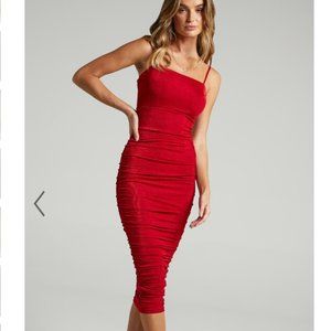 Showpo Commit To Me Red Bodycon Midi Dress